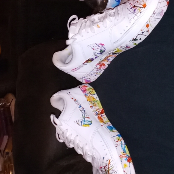 Nike Shoes Custom Paint Splatter Shoes Poshmark